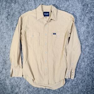 Vtg Wrangler Pearl Snap Shirt Distressed Medium